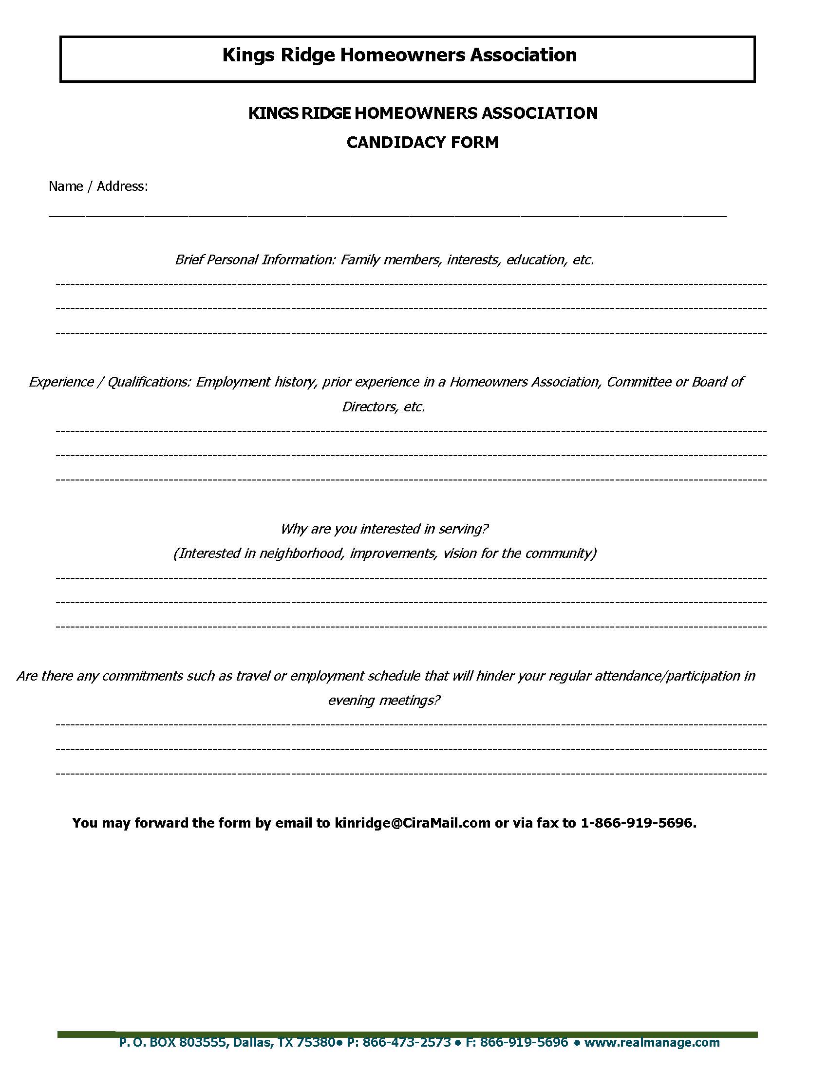 Candidate Form KR(2)(2)